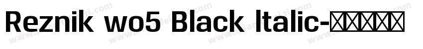 Reznik wo5 Black ltalic字体转换